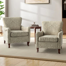 Samouel Modern Upholstered Armchair with Wingback Design Set of 2