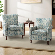 Samouel Modern Upholstered Armchair with Wingback Design Set of 2