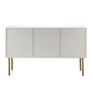 Selamat Modern Multifunctional Rattan-Decorated Sideboard with 3 Doors&2 Shelf