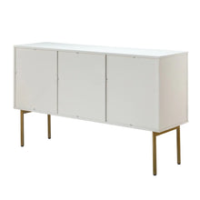 Selamat Modern Multifunctional Rattan-Decorated Sideboard with 3 Doors&2 Shelf