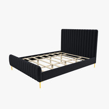 Tufted Upholstered Platform Bed With Metal Legs