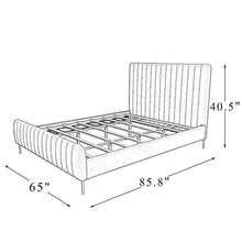 Tufted Upholstered Platform Bed With Metal Legs