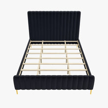 Tufted Upholstered Platform Bed With Metal Legs