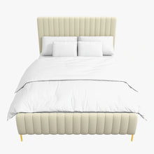 Tufted Upholstered Platform Bed With Metal Legs