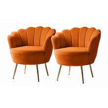 Xabier Cute Modern Upholstered Barrel Accent Chair with Tufted Set of 2