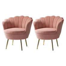 Xabier Cute Modern Upholstered Barrel Accent Chair with Tufted Set of 2