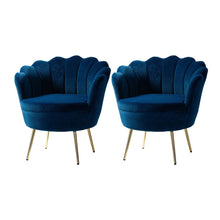 Xabier Cute Modern Upholstered Barrel Accent Chair with Tufted Set of 2