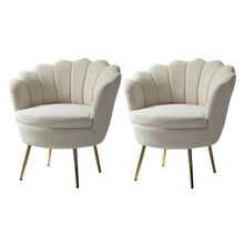 Xabier Cute Modern Upholstered Barrel Accent Chair with Tufted Set of 2