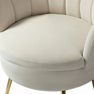 Xabier Cute Modern Upholstered Barrel Accent Chair with Tufted Set of 2