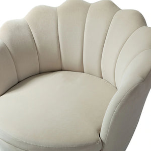 Xabier Cute Modern Upholstered Barrel Accent Chair with Tufted Set of 2