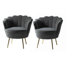 Xabier Cute Modern Upholstered Barrel Accent Chair with Tufted Set of 2