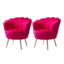 Xabier Cute Modern Upholstered Barrel Accent Chair with Tufted Set of 2