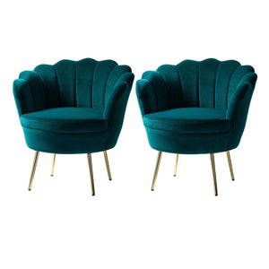 Xabier Cute Modern Upholstered Barrel Accent Chair with Tufted Set of 2