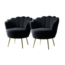 Xabier Cute Modern Upholstered Barrel Accent Chair with Tufted Set of 2