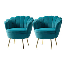 Xabier Cute Modern Upholstered Barrel Accent Chair with Tufted Set of 2