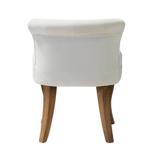 Xacobo Modern Velvet Tufted Vanity Stool with Wood Legs Set of 2