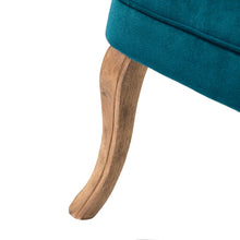 Xacobo Modern Velvet Tufted Vanity Stool with Wood Legs Set of 2