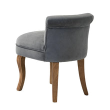 Xacobo Modern Velvet Tufted Vanity Stool with Wood Legs Set of 2