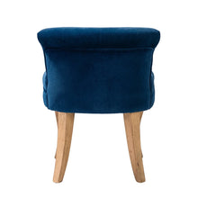 Xacobo Modern Velvet Tufted Vanity Stool with Wood Legs Set of 2