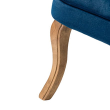 Xacobo Modern Velvet Tufted Vanity Stool with Wood Legs Set of 2