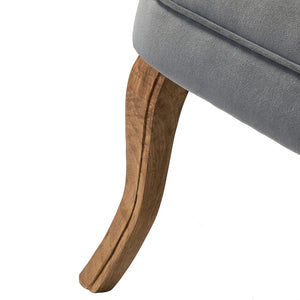 Xacobo Modern Velvet Tufted Vanity Stool with Wood Legs Set of 2