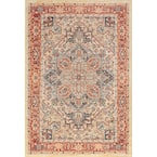 Antiquity Oriental Red 8 ft. x 10 ft. Machine Washable Indoor Area Rug