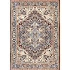 Antiquity Oriental Red 8 ft. x 10 ft. Machine Washable Indoor Area Rug