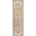 Antiquity Oriental Red 8 ft. x 10 ft. Machine Washable Indoor Area Rug