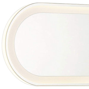 Castilion White 18" x 6 3/4" LED Backlit Wall Mirror