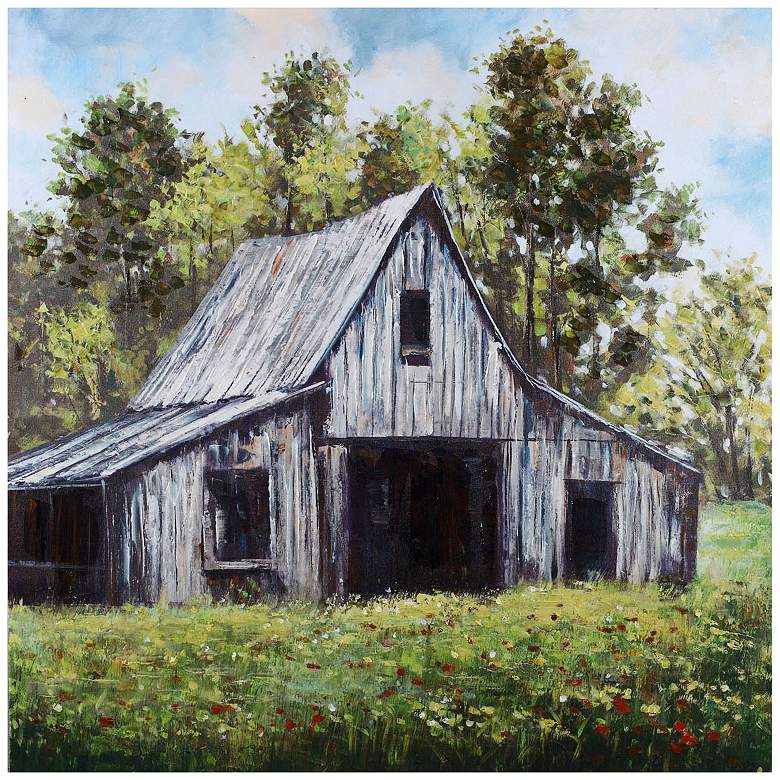 Country Scene I Hand-Painted 40