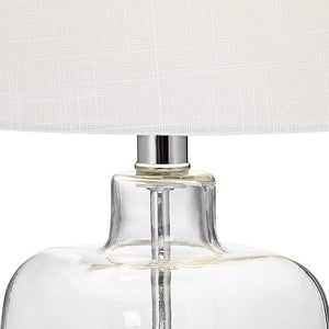 Square Glass Fillable Table Lamp Set of 2