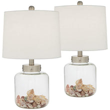 Glass Canister Small Fillable Accent Lamps Set of 2