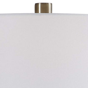 Chaya White and Brown Art Glass Table Lamp