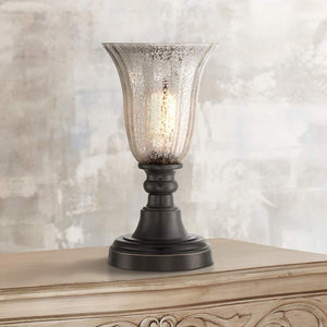 Isaac Mercury Glass 13" High Accent Table Lamp