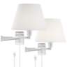 Clement Black Plug-In Swing Arm Wall Lamp Set of 2