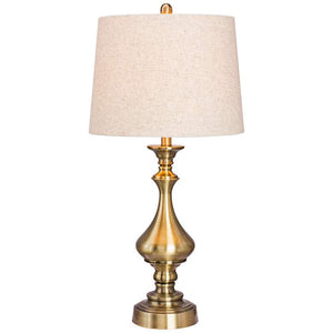 Hader Antique Brass Metal Table Lamp