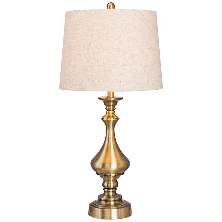 Hader Antique Brass Metal Table Lamp