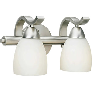 Stanley 2-Light Brushed Nickel Bath Light