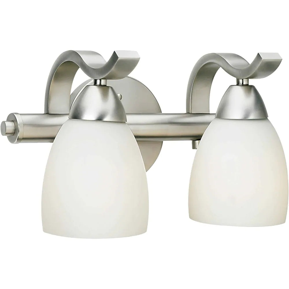 Stanley 2-Light Brushed Nickel Bath Light