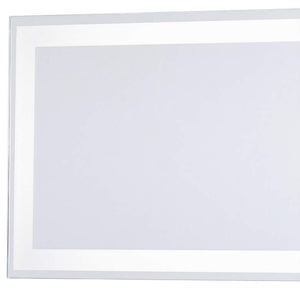 White 24" x 6 3/4" Rectangular LED Backlit Wall Mirror