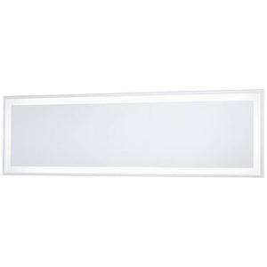 White 24" x 6 3/4" Rectangular LED Backlit Wall Mirror