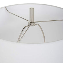 Altitude White Marble and Polished Nickel Iron Table Lamp