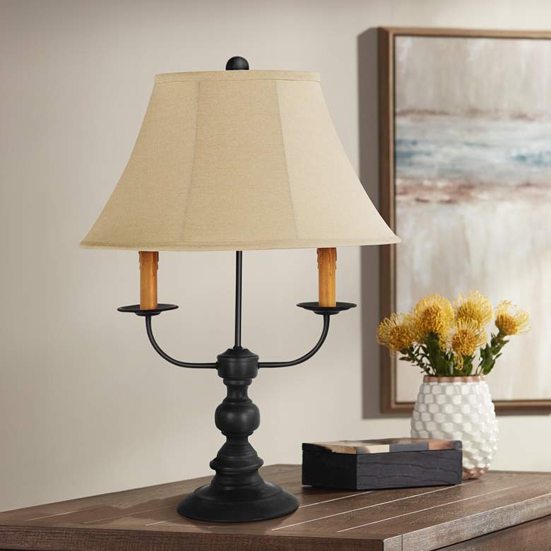 Bayfield Black Candelabra Arm 3-Light Table Lamp