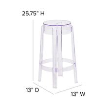 25.75" High Transparent Counter Height Stool - Restaurant & Bar Furniture