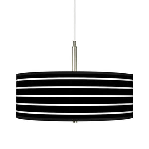 Bold Black Stripe Giclee Pendant Chandelier