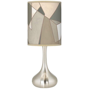 Modern Mosaic I Giclee Modern Droplet Table Lamp