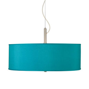 Textured Faux Silk 20" Wide Pendant Chandelier