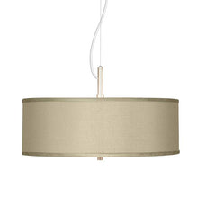 Textured Faux Silk 20" Wide Pendant Chandelier