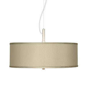 Textured Faux Silk 20" Wide Pendant Chandelier