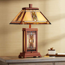 Walnut Mission Collection Tiffany-Style Table Lamp